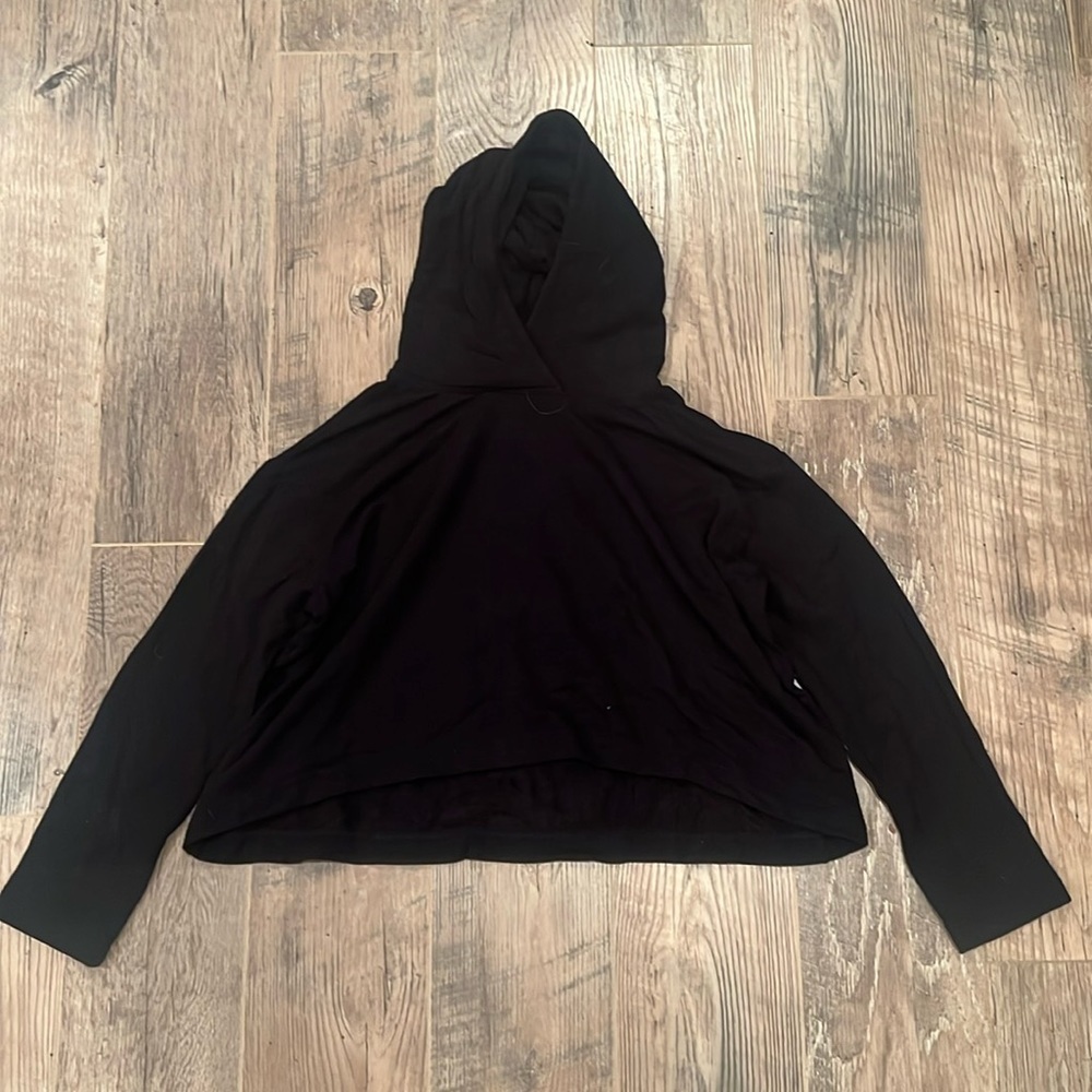 Enza Costa Women’s Black Hooded Long Sleeve Size Medium